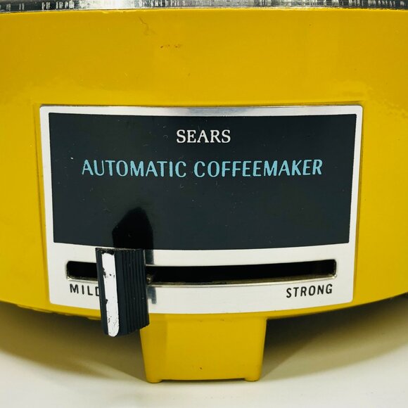 Vintage 70s SEARS ROEBUCK Golden Yellow Automatic Coffeemaker: 10 cup Percolator - Picture 13 of 16